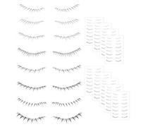 Tatouage des cils inférieurs, 80 paires de faux cils autocollants, bande de cils inférieurs imperméables jetables, faux cils naturels en grappes, tatouages temporaires (A)