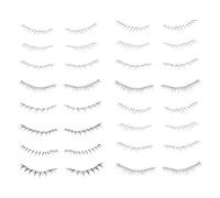 Tatouage des cils inférieurs, 80 paires de faux cils autocollants, bande de cils inférieurs imperméables jetables, faux cils naturels en grappes, tatouages temporaires (B)