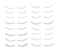 Tatouage des cils inférieurs, 80 paires de faux cils autocollants, bande de cils inférieurs imperméables jetables, faux cils naturels en grappes, tatouages temporaires (B),Style B