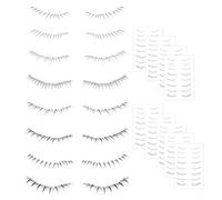 Tatouage des cils inférieurs, 80 paires de faux cils autocollants, bande de cils inférieurs imperméables jetables, faux cils naturels en grappes, tatouages temporaires (B),Style A
