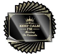 Tatouage d'hiver, Cocoa Garage Keep Calm I'm Moving to Canada | Décalcomanies drôles de patron (8 x 12 cm)