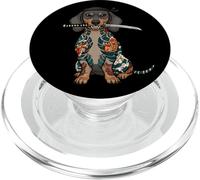 Tatouage drôle de Teckel Doxie Japonais Samouraï Tatouage Japonais Maman PopSockets PopGrip pour MagSafe