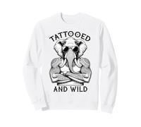 Tatouage éléphant à l'encre Amusante tatouée et Sauvage Sweatshirt
