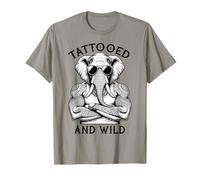Tatouage éléphant à l'encre Amusante tatouée et Sauvage T-Shirt