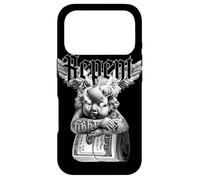 Tatouage en Forme d'ange, chérubin, Argent, Repent, Tatouage Flash Coque pour iPhone 17 Pro