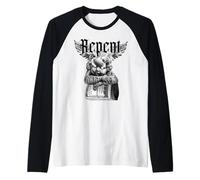Tatouage en Forme d'ange, chérubin, Argent, Repent, Tatouage Flash Manche Raglan
