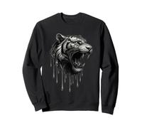 Tatouage en Forme de Tigre Rugissant Qui coule Sweatshirt