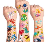 Tatouage Enfant 300+ Coloré Tatouage Ephemere Fille et Garcon contient Extraterrestre Dinosaure Animal Licorne Sirène Papillon Pirate Voiture Arcs-En-Ciel Animaux Marins Cœur etc
