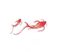 Tatouage Ephemere Couple Koi Tatouage Temporaire Motif De Poisson Rouge Simulation Imperméable Et Durable Carpe Poignet Autocollants De Tatouage Lavables