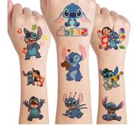 Tatouage Éphémère Lilo Stitch Étanche Fille Garçon Kit Décoration Fête Cadeau Anniversaire Fêtes Déguisements Amusement