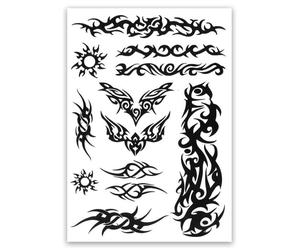 Tatouage Éphémère - PTIT CLOWN - Tribal - Couleur Noir - Faciles à appliquer - Mixte