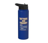 Tatouage Fact Trashy Tattoo Humour Self Expression Identity Stainless Steel Insulated Water Bottle