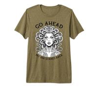 Tatouage féministe Medusa Funny My Ink Stares Back T-Shirt Haut de Gamme