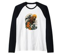 Tatouage Floral Motif Ours Rugissant océan Vague Manche Raglan