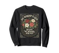 Tatouage Floral Vintage « My Worship is Loud » de Christian Sweatshirt