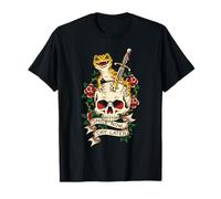 Tatouage Gecko Lover Skull Dague T-Shirt