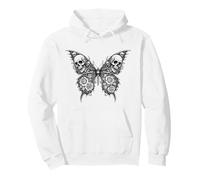 Tatouage Gothique Papillon crâne Corbeau Rose Memento Mori foncé Sweat à Capuche
