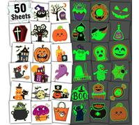 Tatouage Halloween Decoration, 50pcs Tatouage Enfant Stickers Halloween Pour Deguisement Halloween, Accessoire Halloween Pinata Anniversaire Cadeau Fille Garcon Costume Halloween Enfant[Z3725]
