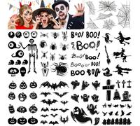 Tatouage Halloween Tatouages Temporaires Tatouage Ephemere Halloween Citrouille Chauve Souris Araignée Tatouages Éphémères Autocollant Pour Homme Femme Enfants Halloween Maquillage Déguisement
