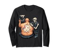 Tatouage Humoristique Licorne Squelette Trust Me I'm an Artist Manche Longue