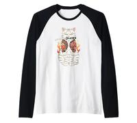 Tatouage Japonais de Chat samouraï Katana Japonais Irezumi Manche Raglan