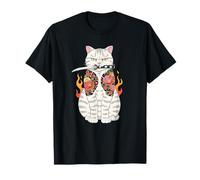 Tatouage Japonais de Chat samouraï Katana Japonais Irezumi T-Shirt
