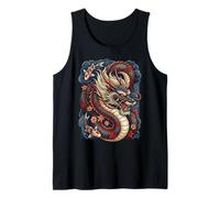Tatouage Japonais Dragon Koi Poisson Sakura Design esthétique Débardeur
