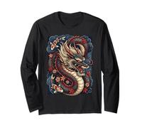 Tatouage Japonais Dragon Koi Poisson Sakura Design esthétique Manche Longue