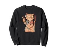 Tatouage Japonais félin Guerrier Sweatshirt