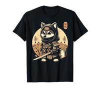 Tatouage japonais Samouraï Ninja Loup Art japonais Kawaii T-Shirt