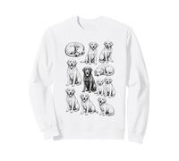 Tatouage Labrador Retriever années 90 Style rétro Chien Graphique Y2K Sweatshirt