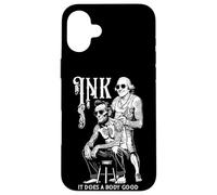 Tatouage Lincoln Washington Encre Humoristique Does A Body Good Coque pour iPhone 16 Plus