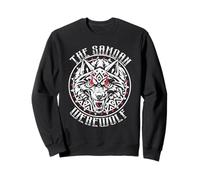 Tatouage Loup-Garou Samoan aux Yeux Rouges pour Homme Sweatshirt