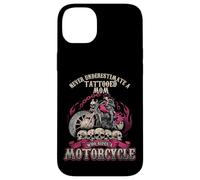 Tatouage Mom Biker Chick Never Underestimate Motorcycle Mom Coque pour iPhone 14 Plus