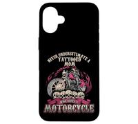 Tatouage Mom Biker Chick Never Underestimate Motorcycle Mom Coque pour iPhone 16 Plus