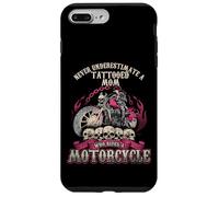 Tatouage Mom Biker Chick Never Underestimate Motorcycle Mom Coque pour iPhone 7 Plus/8 Plus