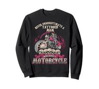 Tatouage Mom Biker Chick Never Underestimate Motorcycle Mom Sweatshirt