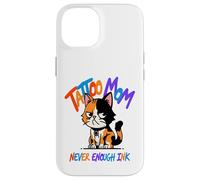 Tatouage Mom Never Enough Ink Cat Coque pour iPhone 14