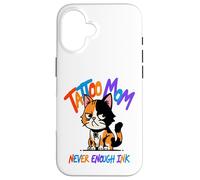 Tatouage Mom Never Enough Ink Cat Coque pour iPhone 16
