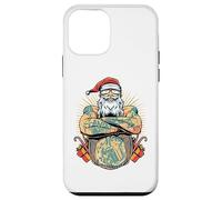 Tatouage Motard Père Noël drôle Design Vacances Noël Coque pour iPhone 12 Mini