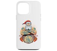 Tatouage Motard Père Noël drôle Design Vacances Noël Coque pour iPhone 13 Pro Max