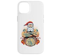 Tatouage Motard Père Noël drôle Design Vacances Noël Coque pour iPhone 14 Plus