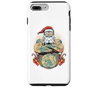 Tatouage Motard Père Noël drôle Design Vacances Noël Coque pour iPhone 7 Plus/8 Plus