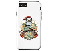Tatouage Motard Père Noël drôle Design Vacances Noël Coque pour iPhone SE (2020) / 7/8