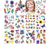 Tatouage papillon,Tatouages d'animaux,tatouages d'animaux pour les enfants,Tatouage Papillon Enfant,Papillon Fleur Tatouage Fille,Tatouages Temporaires Enfant,Ephémères Tatouages Enfant