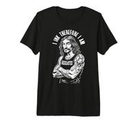 Tatouage Philosophie Descartes I Ink Therefore I Am Tattoos T-Shirt Haut de Gamme