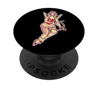Tatouage Pin-Up Ange Cupidon Fille PopSockets PopGrip Adhésif