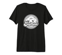 Tatouage Samoan Tribal Hibiscus île Polynésienne T-Shirt Haut de Gamme