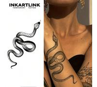 Tatouage semi-permanent de haute technologie révolutionnaire INKARTLINK, serpents, tatouage temporaire, tatouage faux, résistant à l'eau, aspect de tatouage réaliste, encre à base de légumes, tatouage