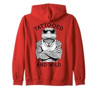 Tatouage Tatoué et Sauvage Humoristique Iguane Animal Tatouage Amoureux Sweat à Capuche